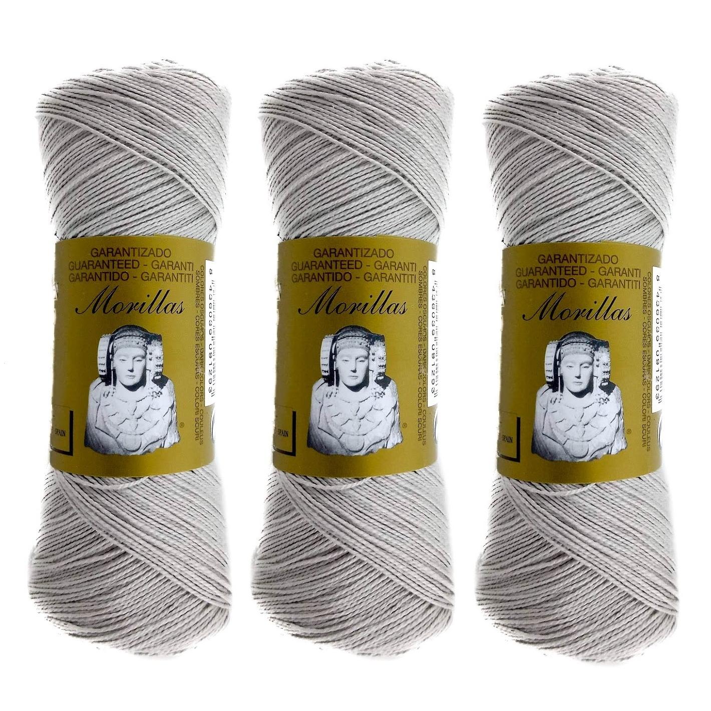MORILLAS 3pcs Perlés en 5, 8 ó 12 a elegir - Hilo de Algodón para Ganchillo Hilado 100% Algodón para DIY y Tejer a Mano (1u*70 g), Enviado desde la fábrica en  España