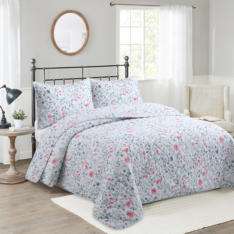 Novotextil Colcha Boutí Estampada Premium Tamaños 90 105 135 150 cm Relleno 100% Algodón 200gr/m² Ultra Transpirable Tejido Exterior AlgodónPoliéster de Alta Calidad Inclue Fundas de Almohada a Juego Cubrecama Ligero Verano