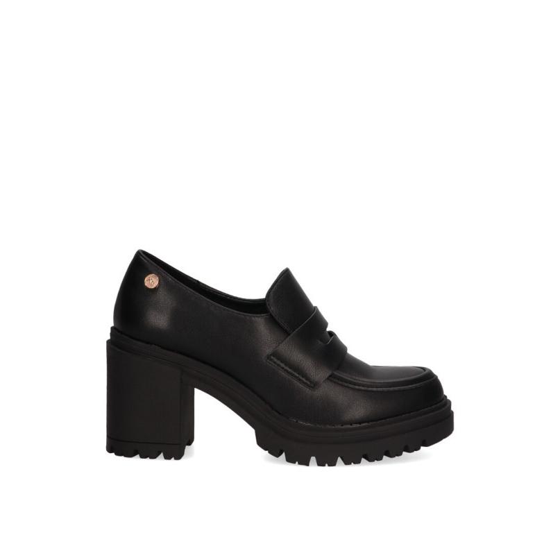 Nautico Kiova Mocasin Xti - Mujer - Tacón Alto - Modelo 141682 - Color Negro