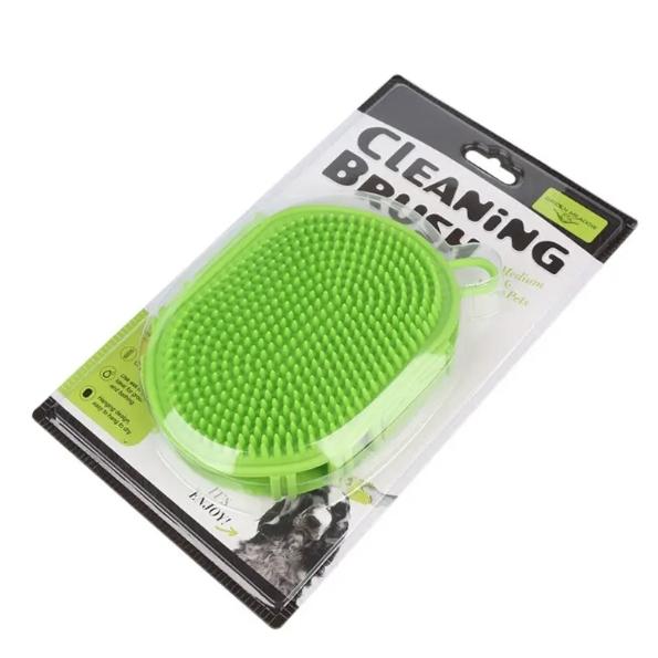 Green meadow - Manopla para mascotas(Rosa). Limpieza de doble cara para ducha de mascotas