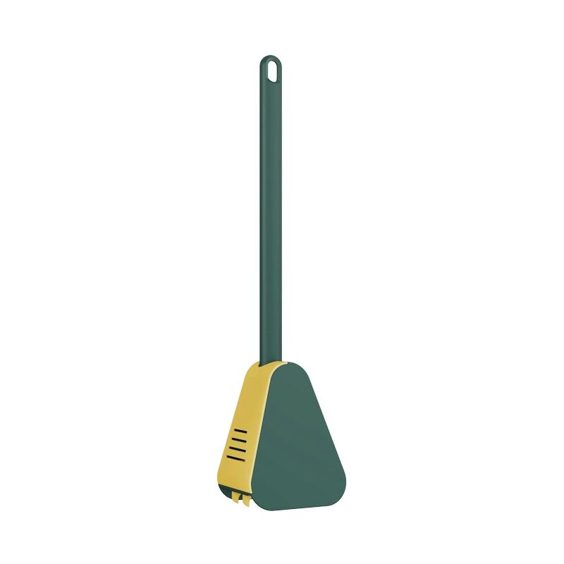 CA Cepillo de baño de golf, cepillo de baño y soporte - Cepillo de baño de silicona con mango largo - Cepillo sin esquinas muertas - Cepillo de baño con cerdas de silicona (verde)