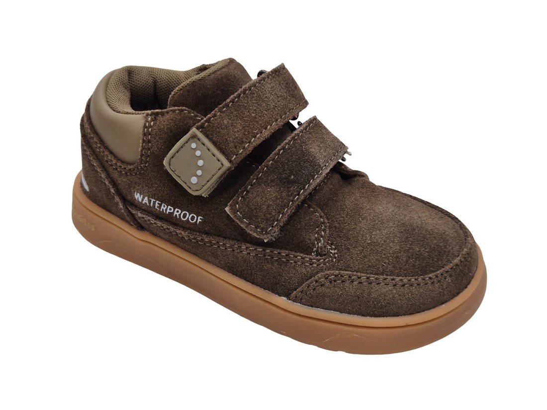 Blanditos by Crios - Botas infantiles Hefesto tipo barefoot waterproof con cierre de velcro en tono visón