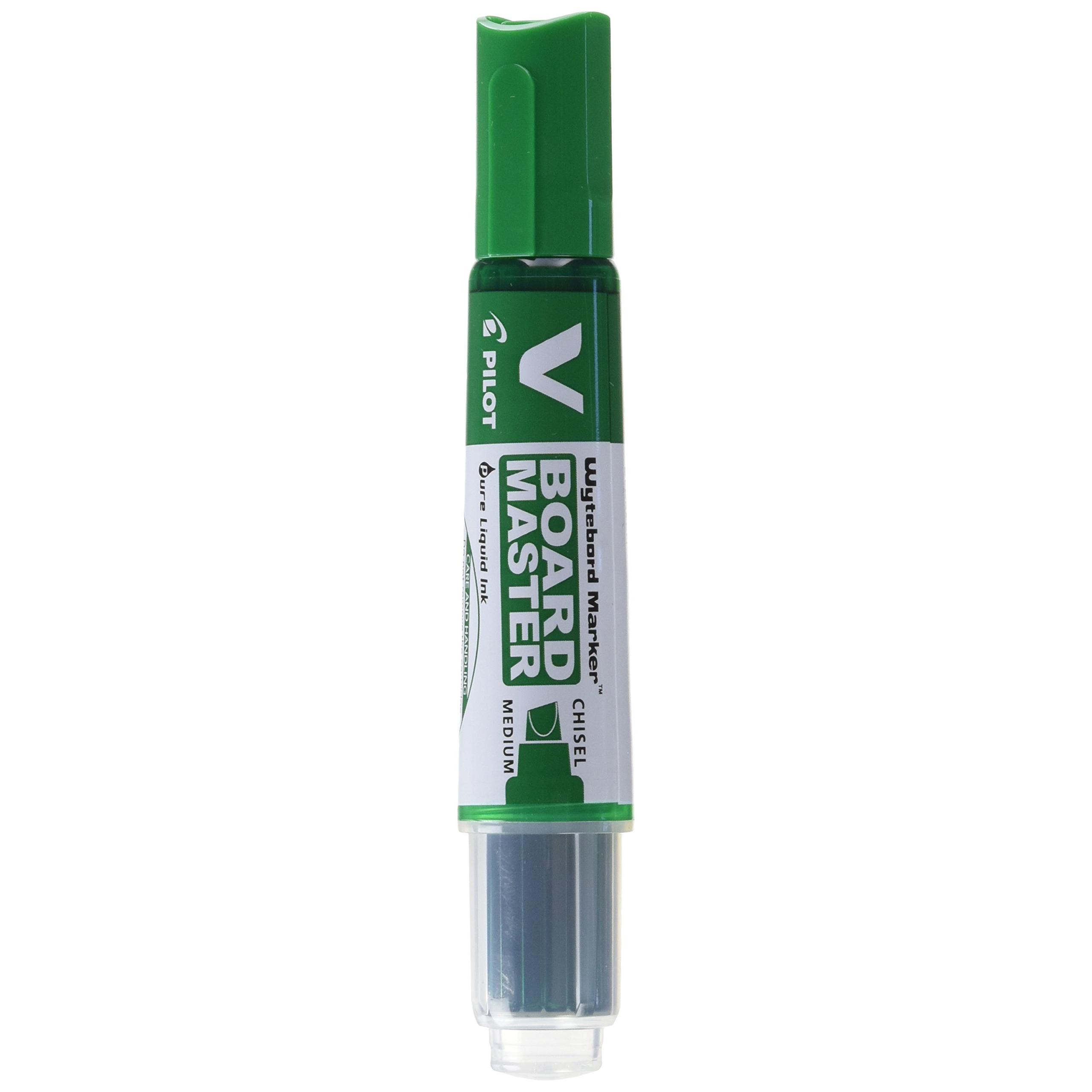 Pilot Begreen Reciclado V Junta Maestro Pizarra Marcador Cincel 2.2 a 5.2 mm Sugerencia - verde, Caja de 10