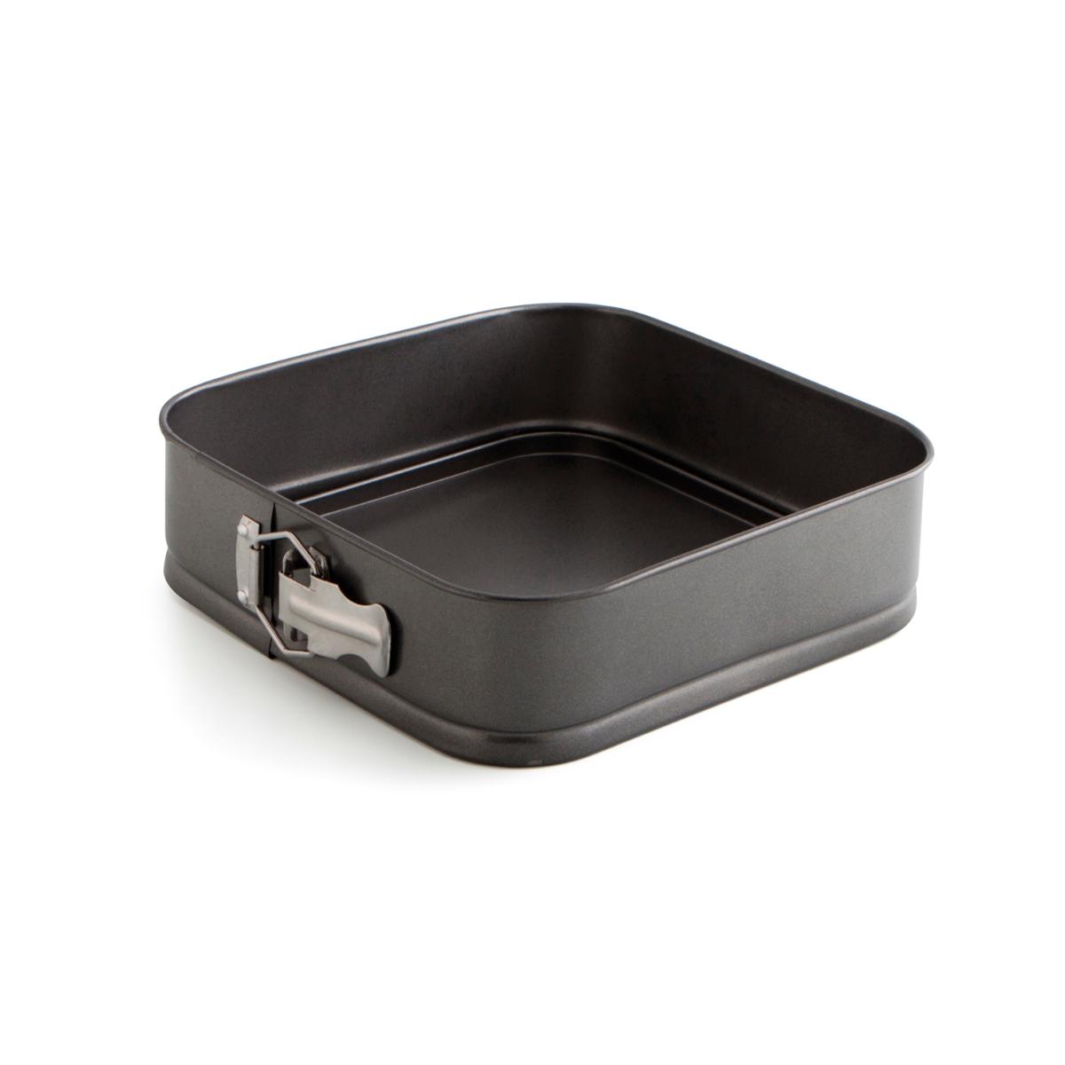 QUID SWEET GREY Molde Cuadrado Desmontable Acero Pintado 24CM Negro   Antiadherente