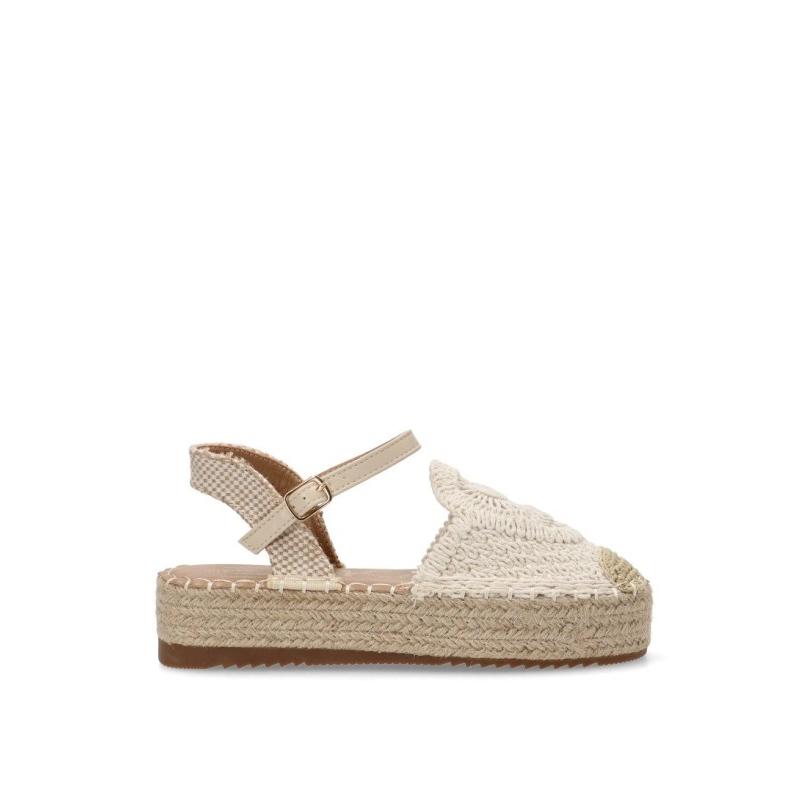 Esparteña Valenciana Alpargata Etika - Mujer - Suela Plana - Modelo 10059 - Color Beige