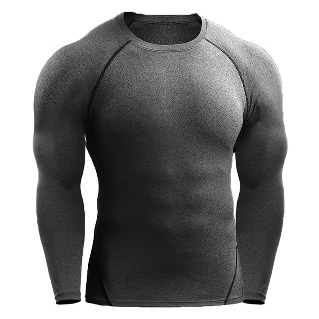 TK Camiseta De Manga Larga De Compresión Para Hombres Camiseta De Entrenamiento Elástica Para Gimnasio Fitness Ejercicio De Correr Deporte Jersey De Deporte