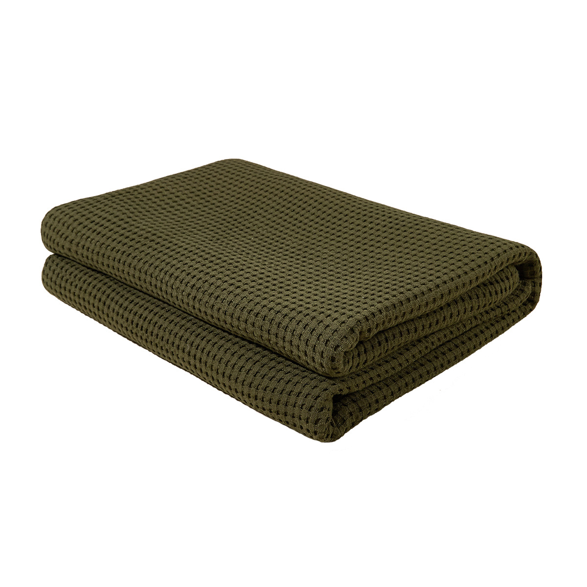 CA Manta de color sólido con diseño de gofre de fibra de bambú INS, manta para aire acondicionado, manta para siesta, manta suave y cómoda para bebé