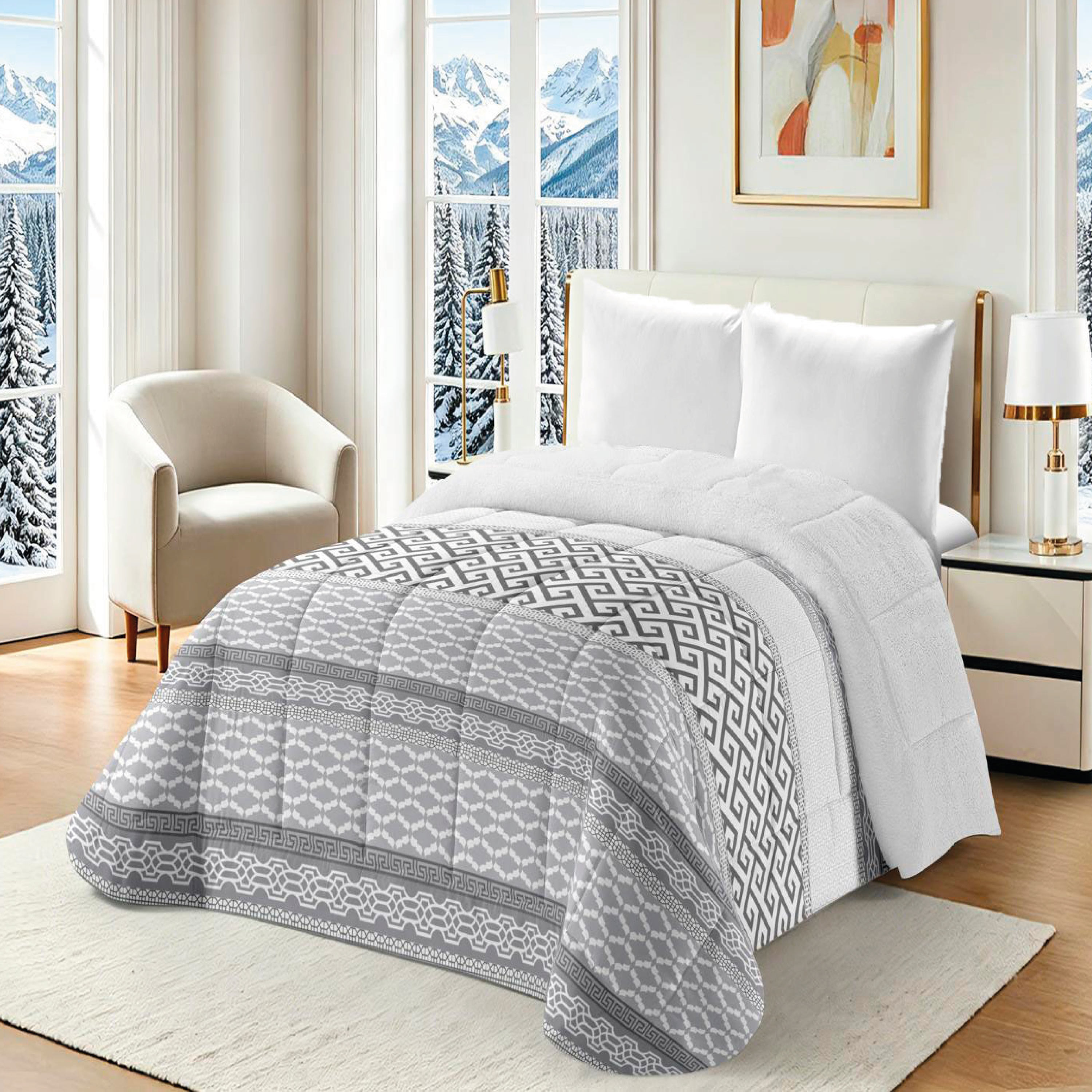 Vivid Torral - Edredón Borrego Estampado Orlando Invierno Alta Calidad Efecto Térmico Tacto Pluma Suave y Cálido 90 - 105 - 135 - 150 cm
