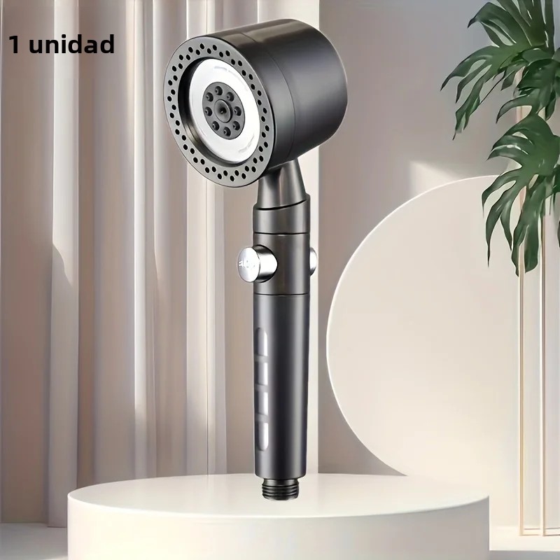 TK Cabezal De Ducha Portátil De Alta Presión 1pc Con 5 Modos Ajustables De Flujo De Agua Y Filtro Integrado Instalación En Pared Fácil