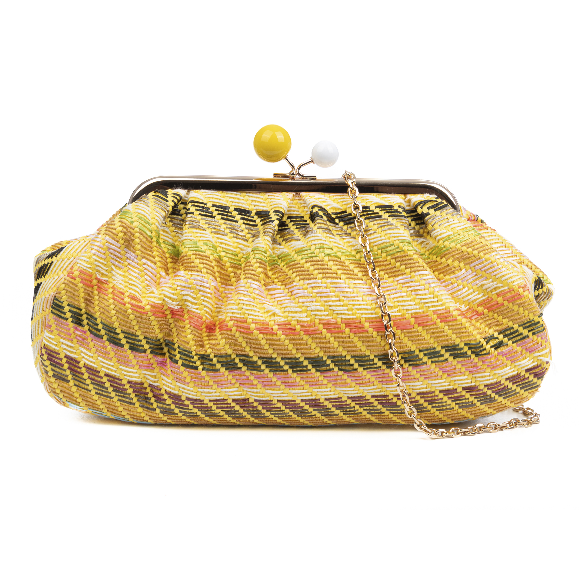 Boesio Bolso bandolera Mujer. Fabricado en rafia sintética entrelazada.