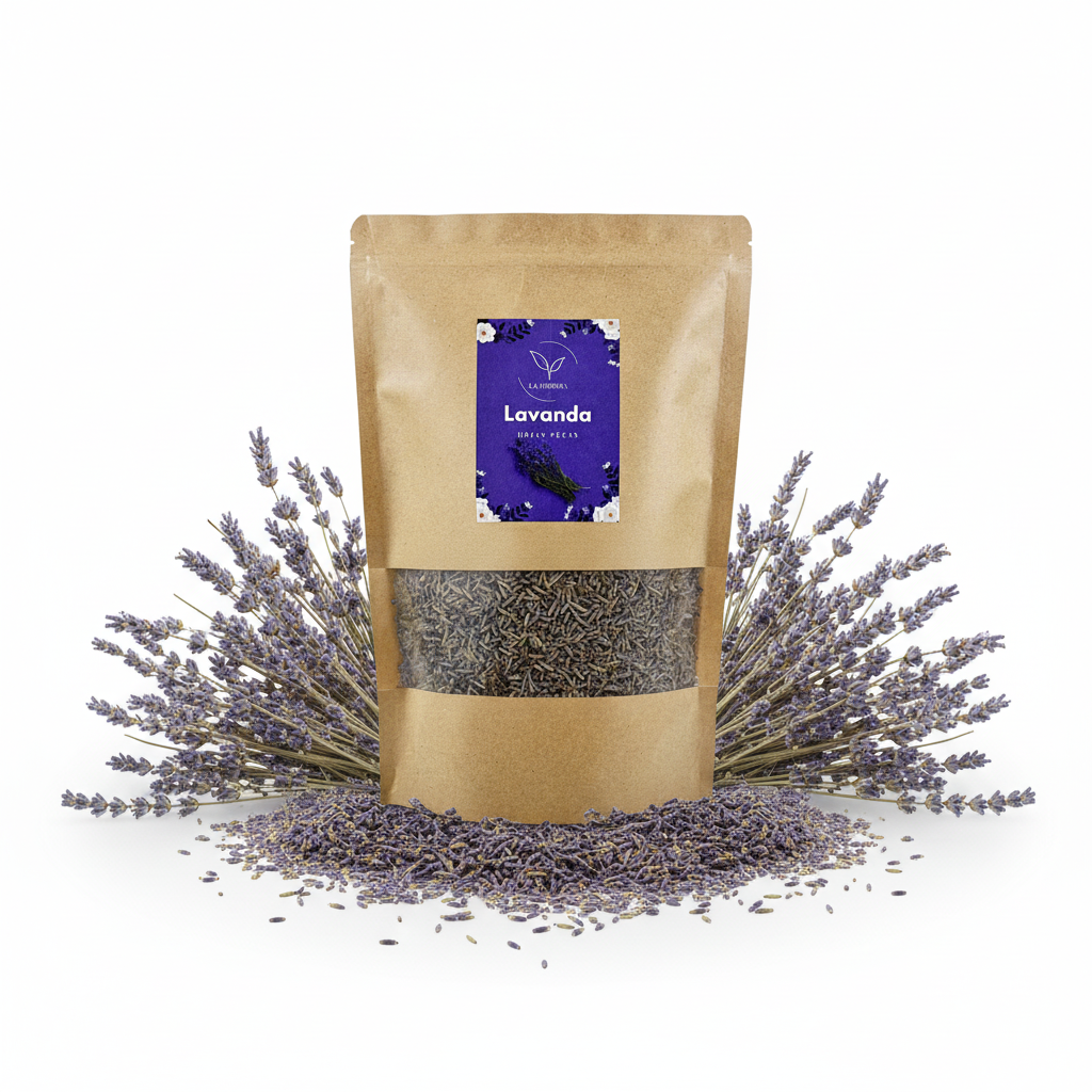 Lavanda seca natural – Flor de lavanda (Lavandula angustifolia) – lavanda a granel para infusión – 100 g, 250 g, 500 g y 1 kg – La Herbera
