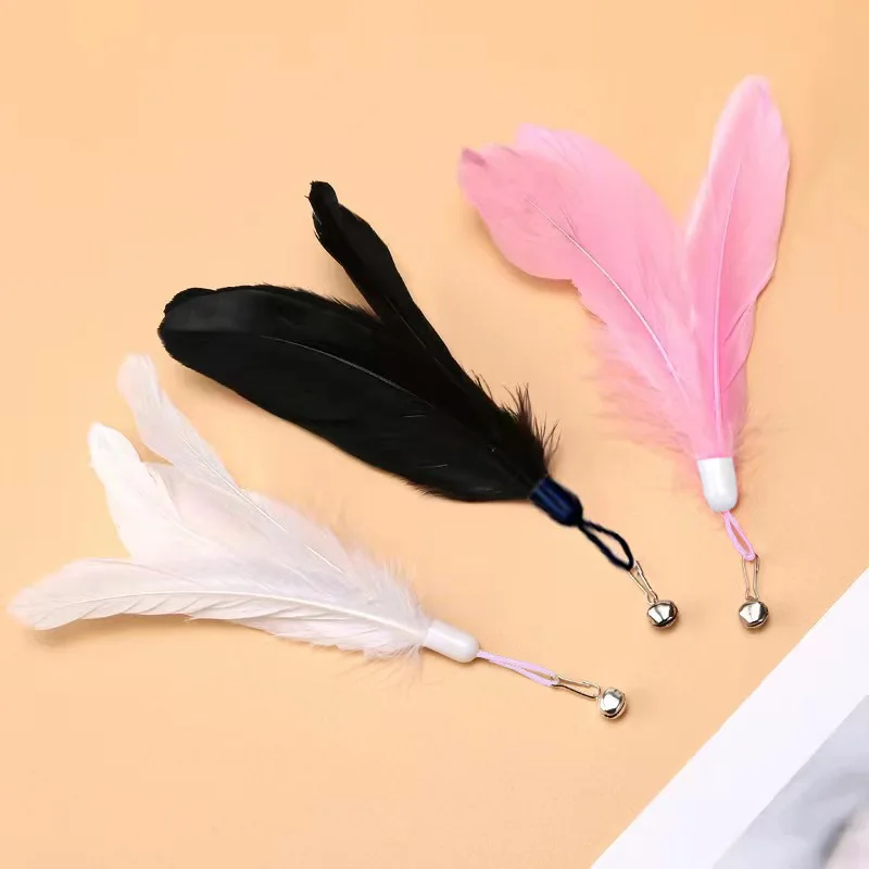 TK Juguetes Para Gatos Telescopio De Plumas Con Ventosa Super Removible 3PCS Juguetes Interactivos Para Gatos Metal
