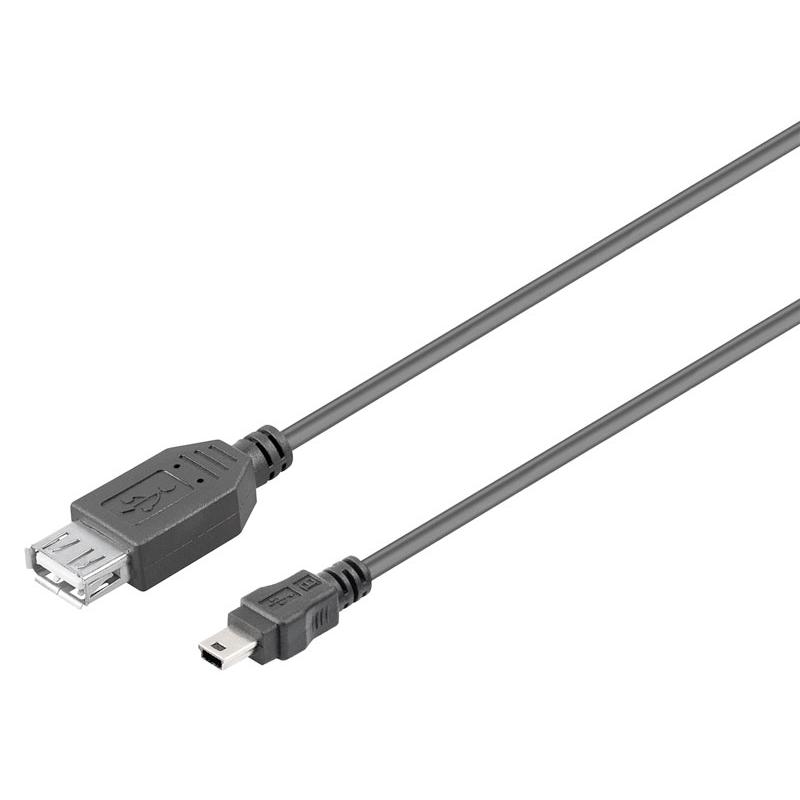 Conexión USB-A 2.0 hembra - Mini USB macho