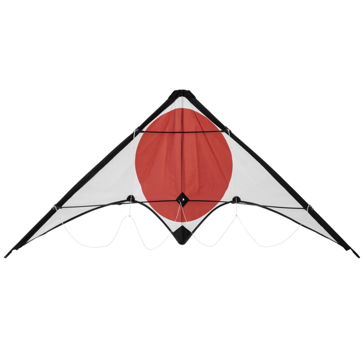 ORION91® - Unidad - Cometa acrobática Hidetoshi Japan blanca y roja, 120 x 55 cm - spaziOrion91