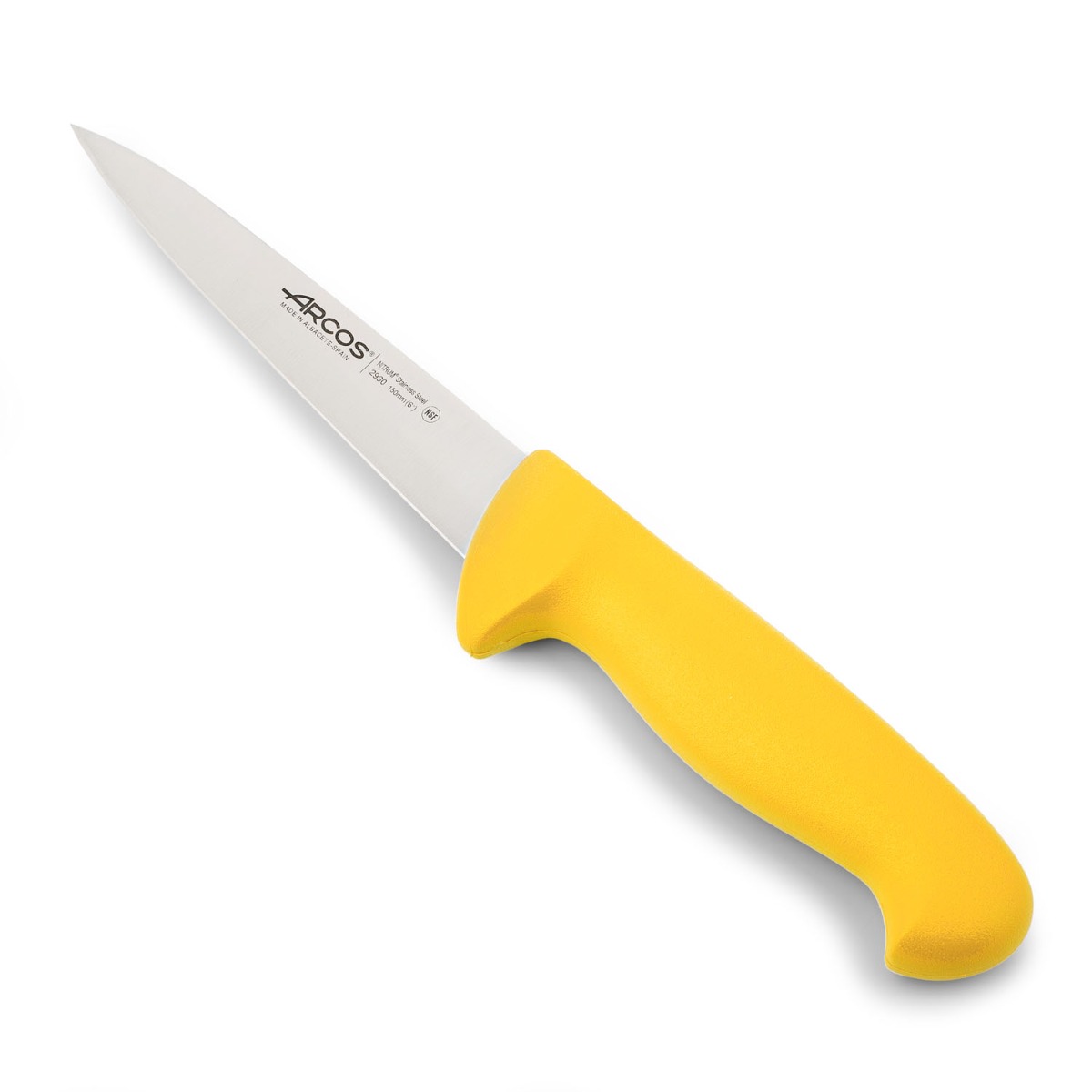 Arcos Cuchillo Carnicero Profesional - Hoja de Acero Inoxidable NITRUM 150 mm - Corte Preciso y Duradero - Mango Ergonómico Polipropileno - Serie 2900