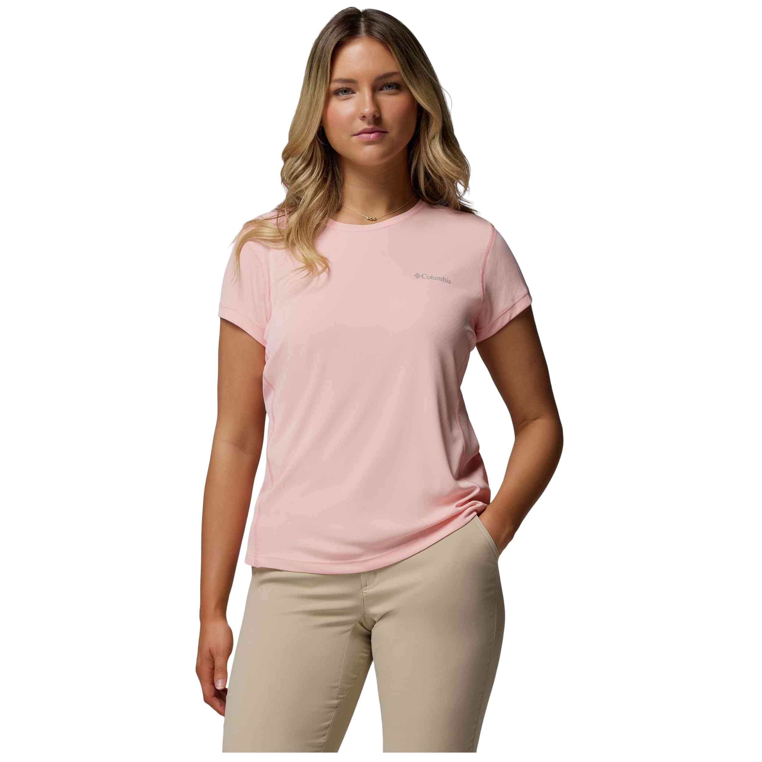 Camiseta De Manga Corta Columbia modelo Camiseta Columbia Zero Rules Light manga corta rosa claro pastel mujer para Mujer en color Rosa