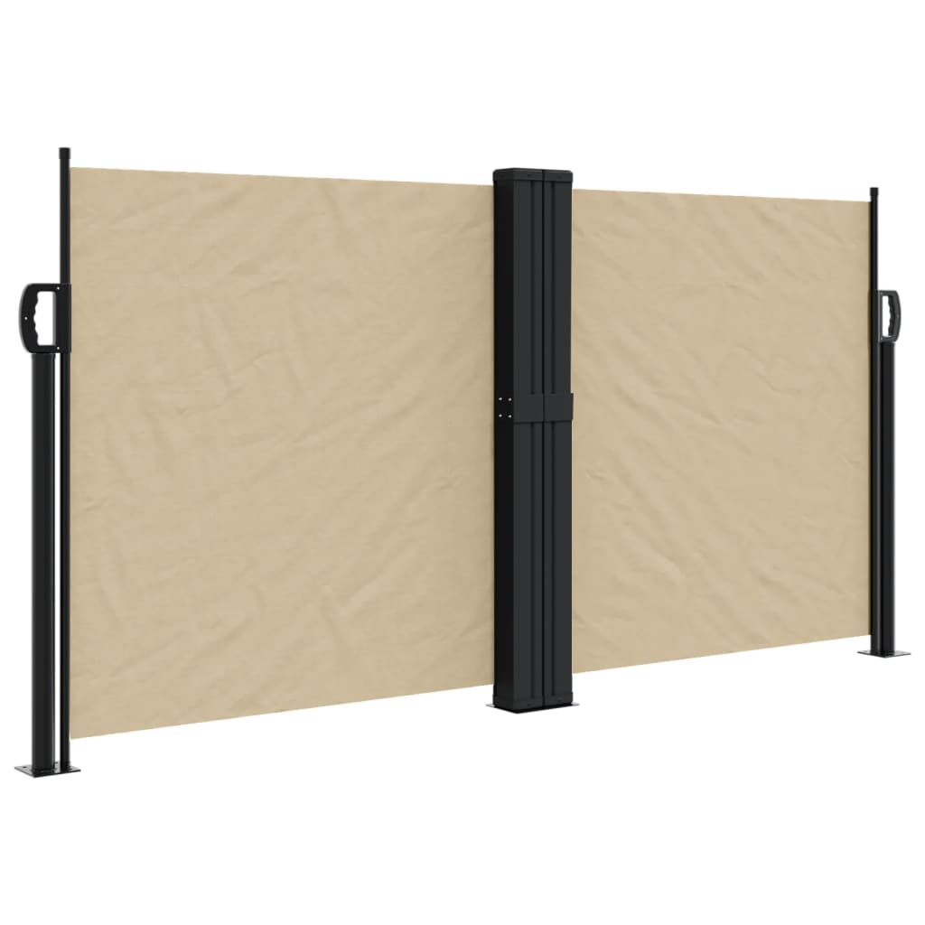 vidaXL Toldo lateral retráctil 120x600 cm Color Negro, Crema, Azul