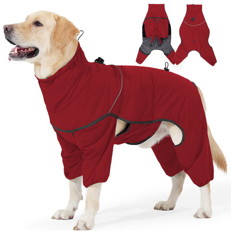 Nueva chaqueta de invierno para perros, de cuatro patas, acolchada y gruesa, cortavientos y antinieve, para razas medianas y grandes.