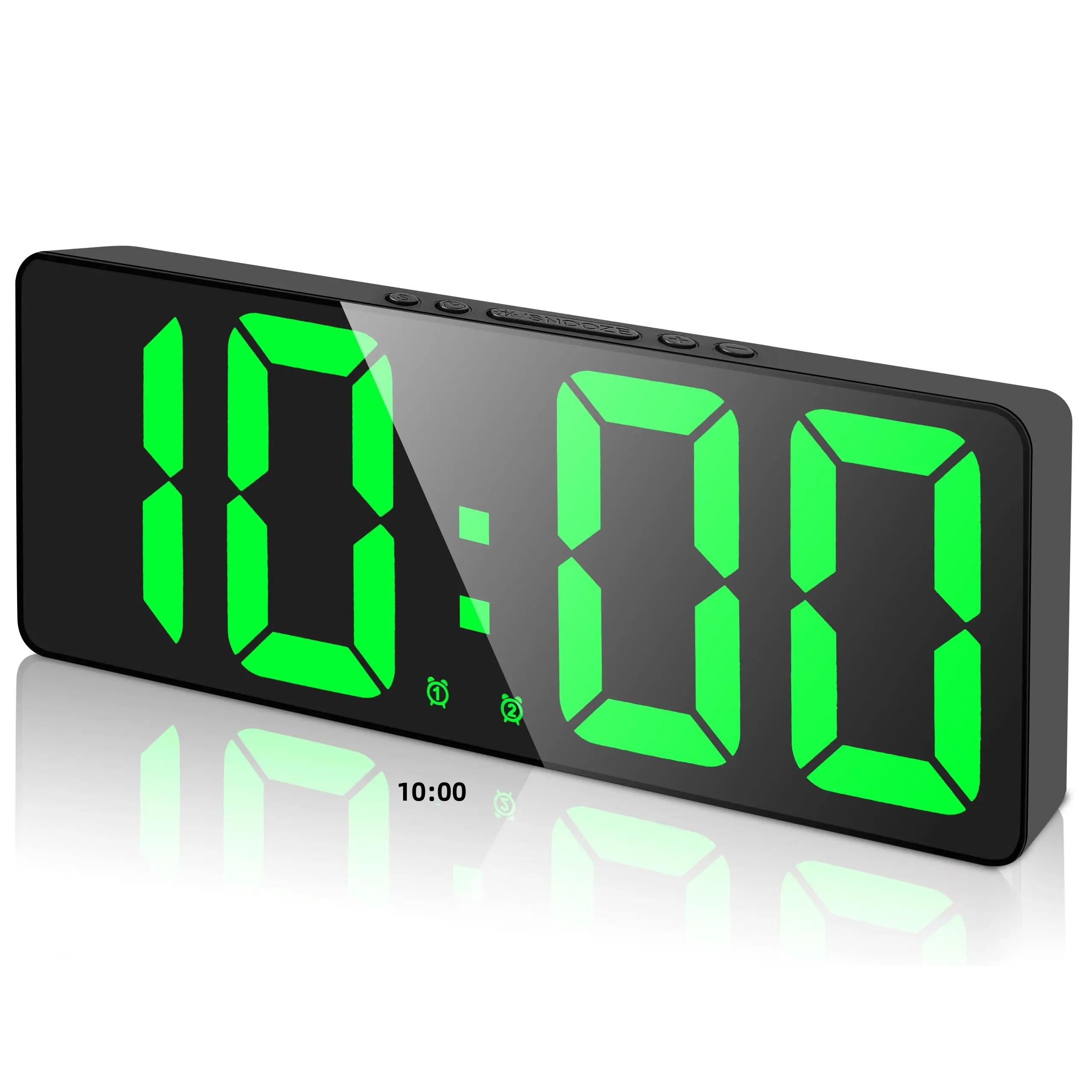 TK Reloj De Alarma Digital LED Para Dormitorio Reloj Electrónico De Escritorio Con Mostrador De Temperatura 5 Niveles De Brillo