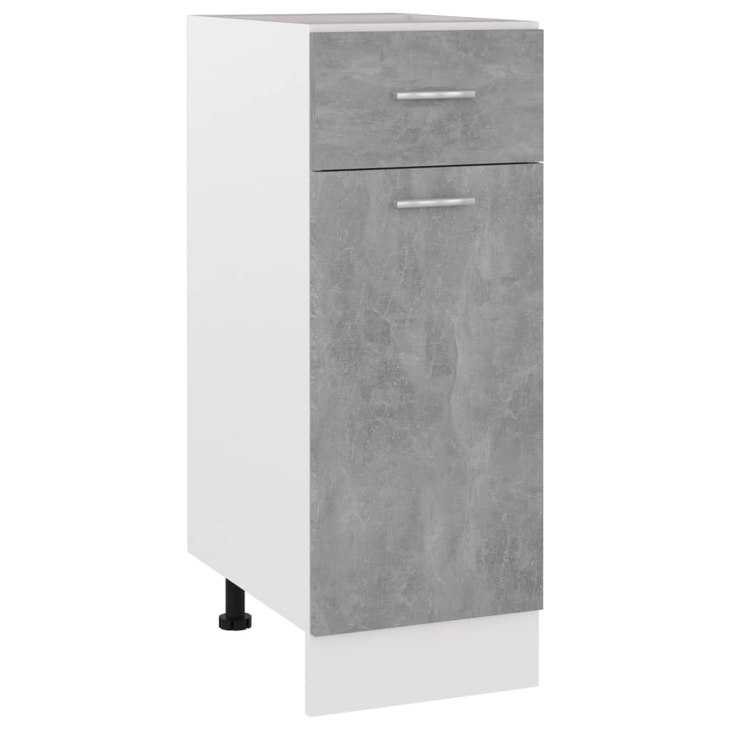 vidaXL Armario inferior cajón cocina “Lyon” madera de ingeniería en color Blanco/Roble artisan/Gris sonoma y más | almacenamiento funcional diseño moderno para baño dormitorio sala