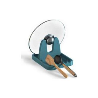 CA Soporte plegable para tapas y cucharas, multifunción, para utensilios de cocina, lavable (verde)