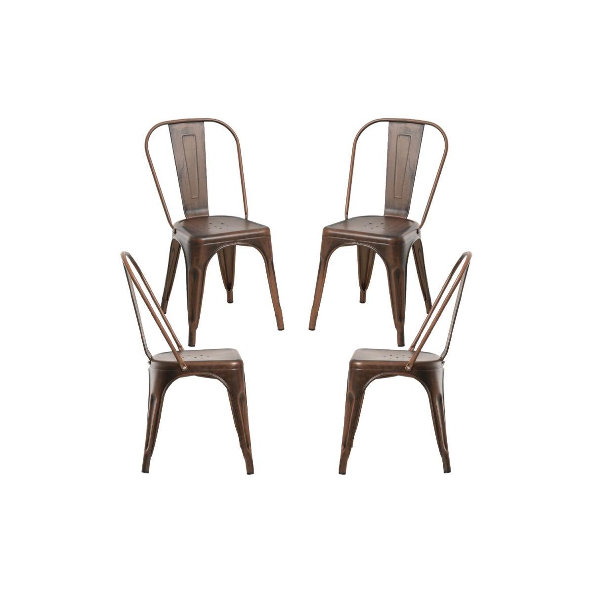 Regalos Miguel - Packs Sillas Comedor - Pack 4 Sillas Torix Vintage - Negro vintage