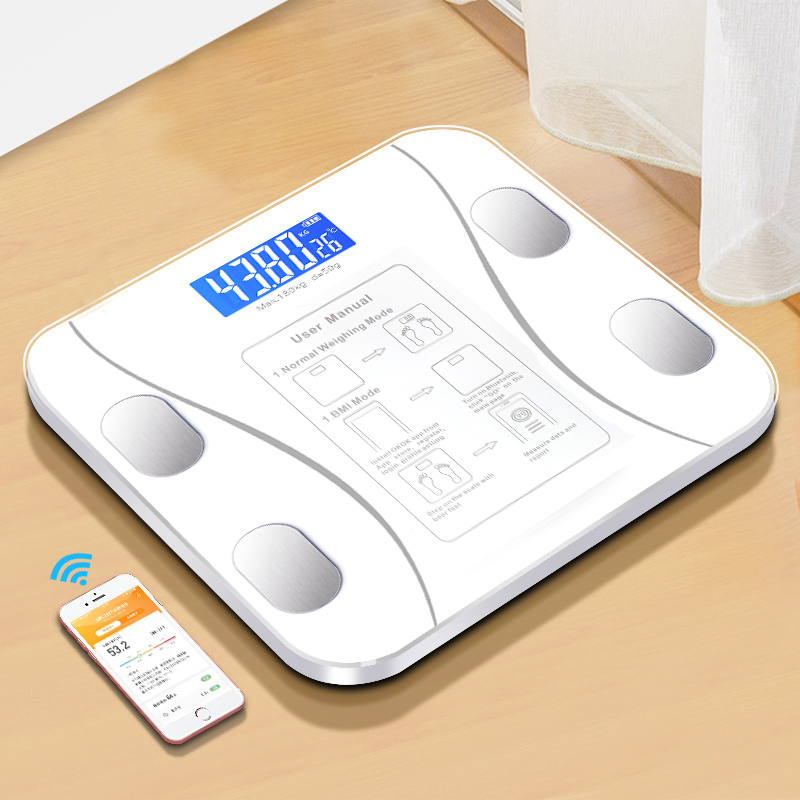 TK Básico Digital de Grasa corporal, Analizador de composición Corporal inteligente, inalámbrico, Con aplicación para teléfono inteligente, compatible con Bluetooth, para Baño