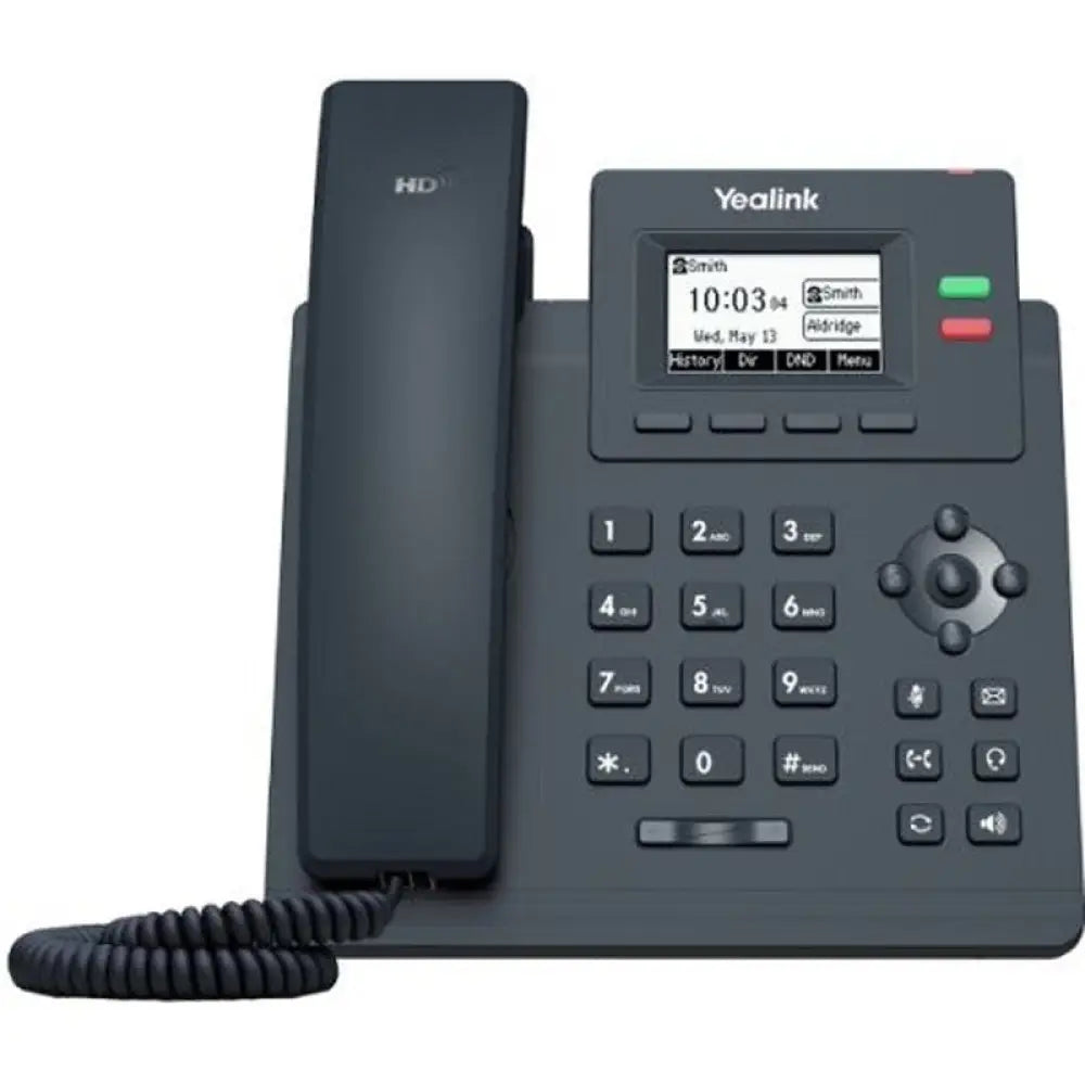Yealink - Teléfono IP SIP-T31 con 2 cuentas SIP, pantalla LCD 2,3'', conferencia 5 vías y audio HD para oficina