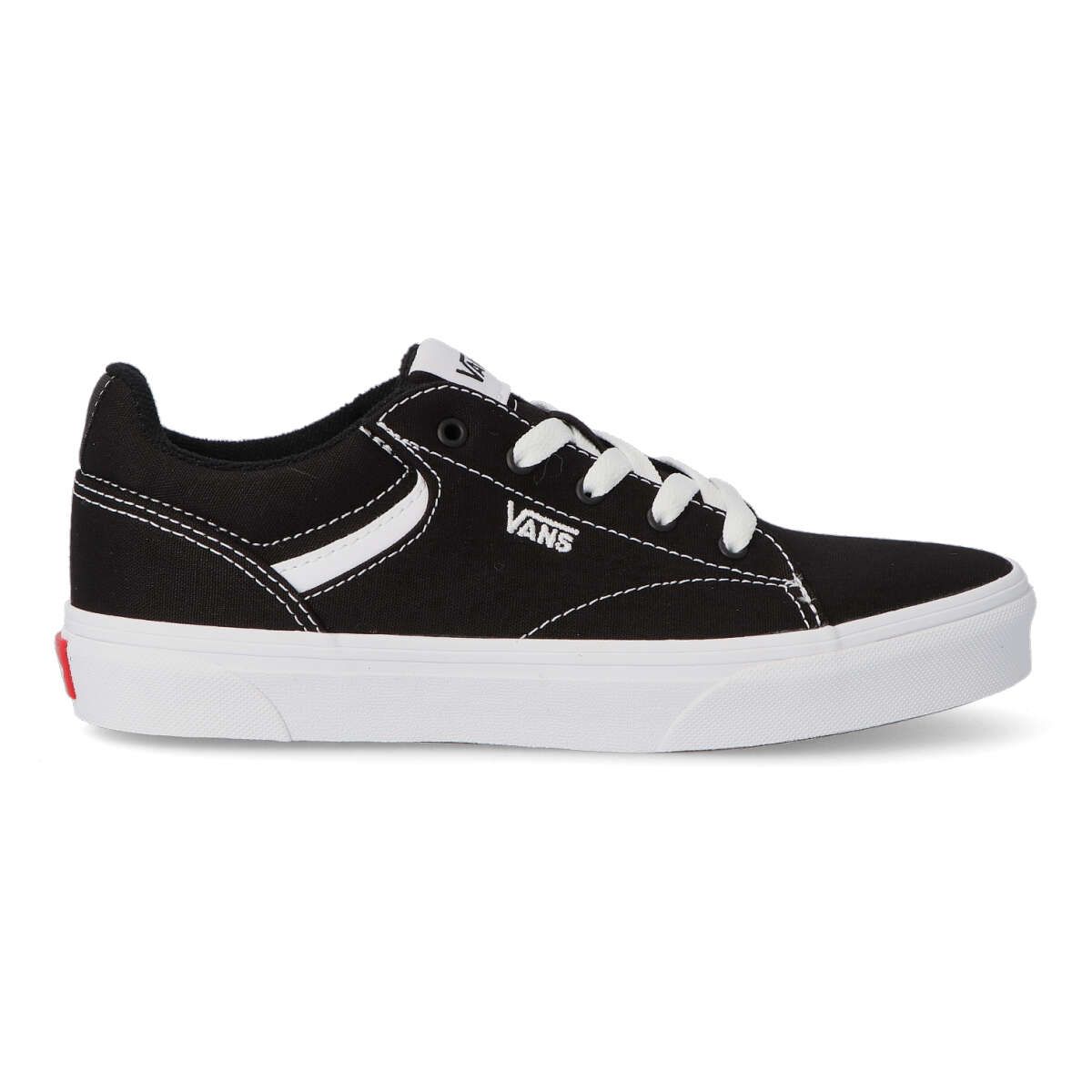 Vans - Zapatillas casuales YT SELDAN VNS VN0A4U25 bajas con cierre de cordones, forro y cuello acolchado, suela waffle para tracción, estilo urbano