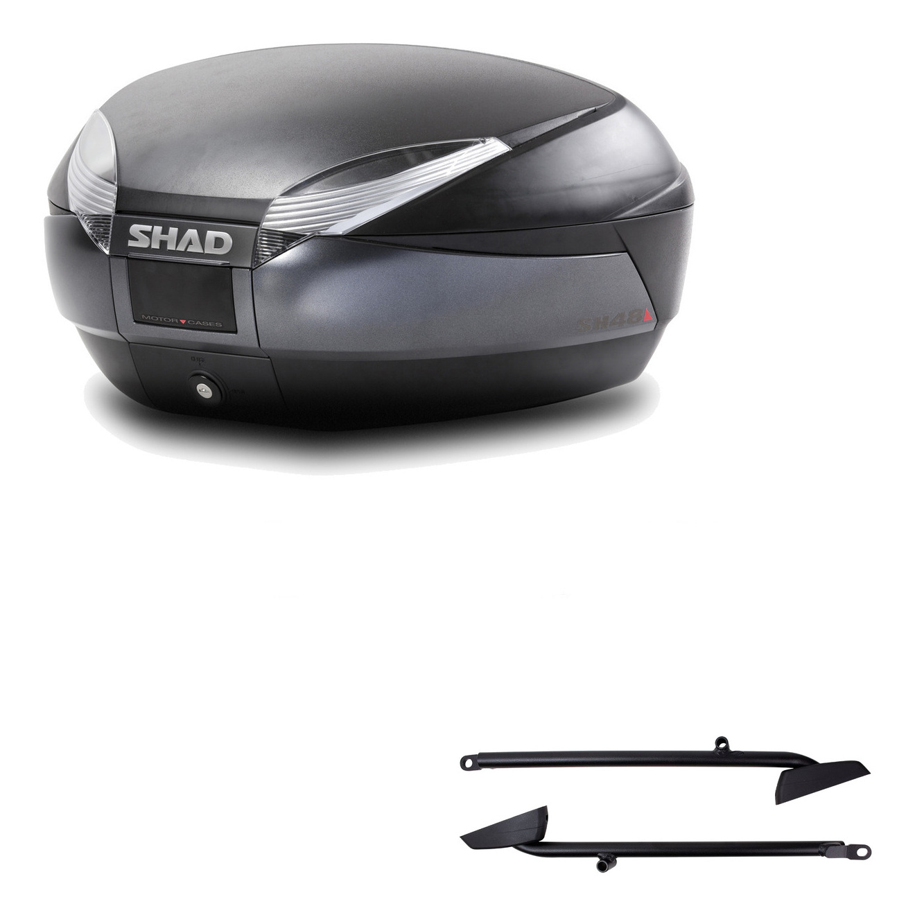 Baul Trasero + Herraje Montaje Sh48 Dark Grey Premium KIT-189666