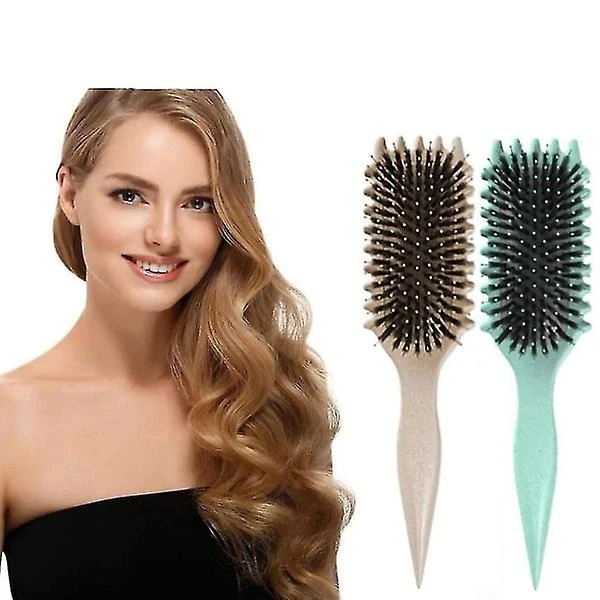 TK Cepillo para rizos de rebote, cepillo para definir rizos de rebote, cepillo de jabalí para peinar el cabello