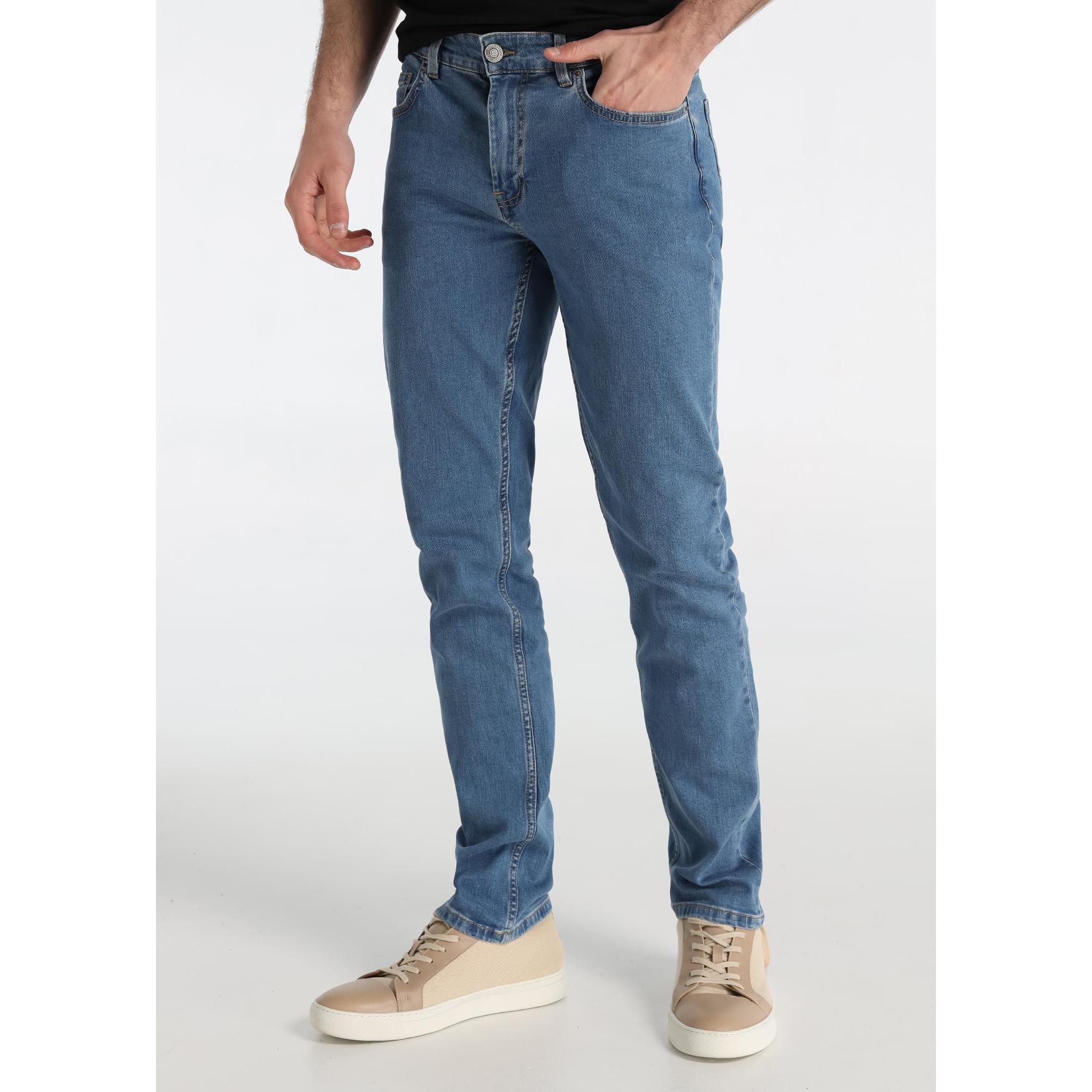 SIX VALVES - Jeans Regular Blue Wash - Tallaje en Pulgadas- Tallaje en Pulgadas