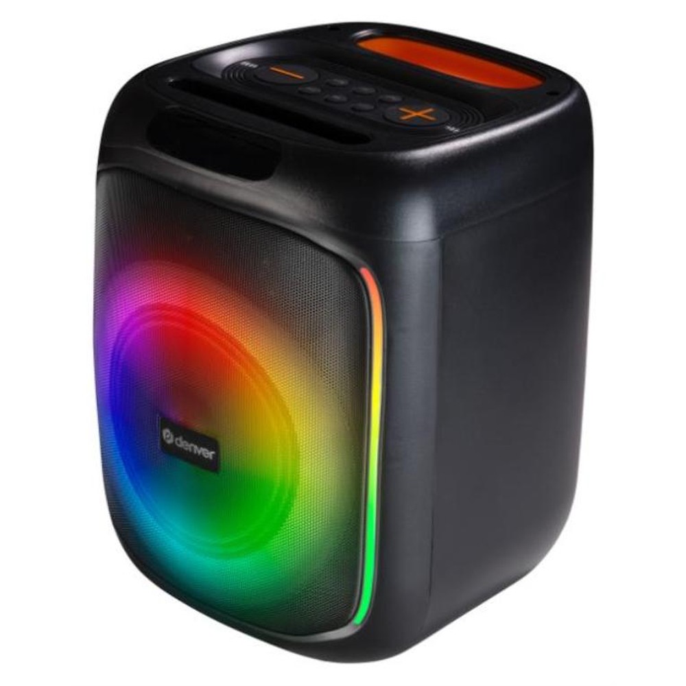 Denver - Altavoz para fiestas BPS-165 inalámbrico y alámbrico con 20 W de potencia RMS, conexión Bluetooth, tarjeta microSD y formato MP3