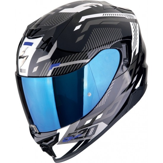 Scorpion EXO-520 AIR Ranka Negro, blanco y azul CE 22.06 casco integral 172-494-116