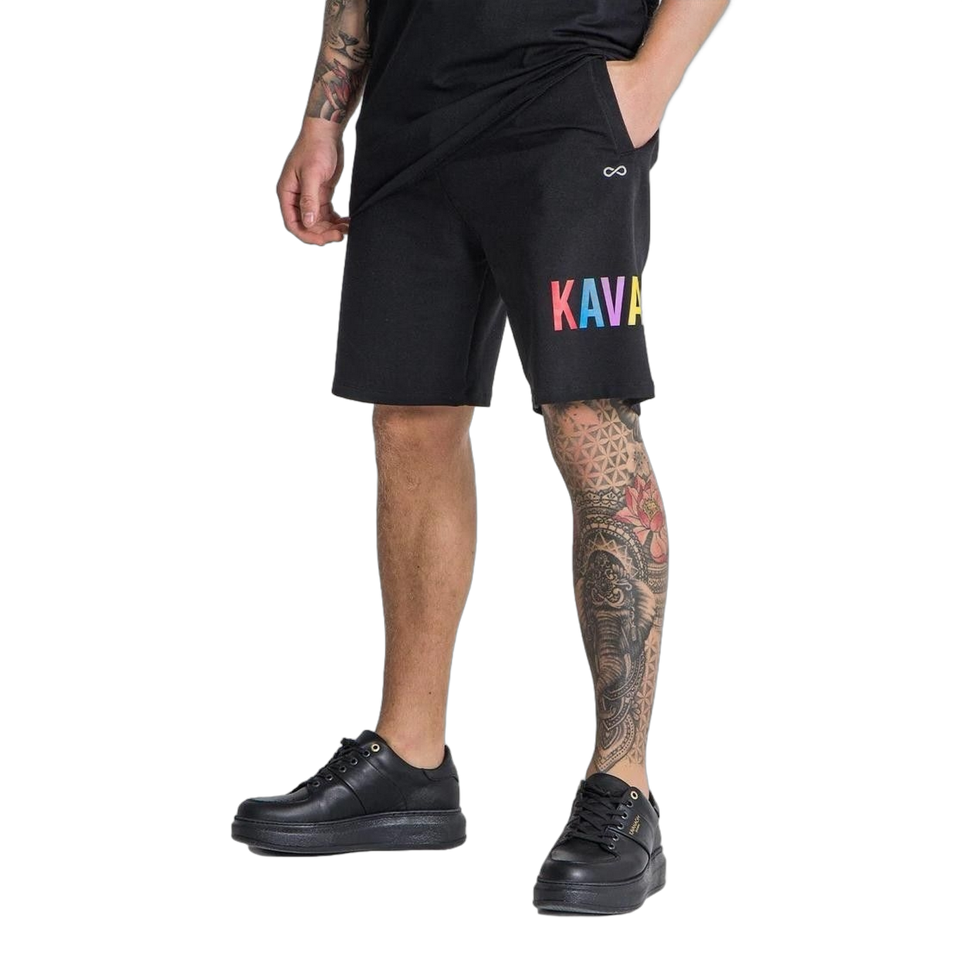 Short Gianni Kavanagh Neverland Negro Hombre Moderno, Ropa casual 100% Algodón