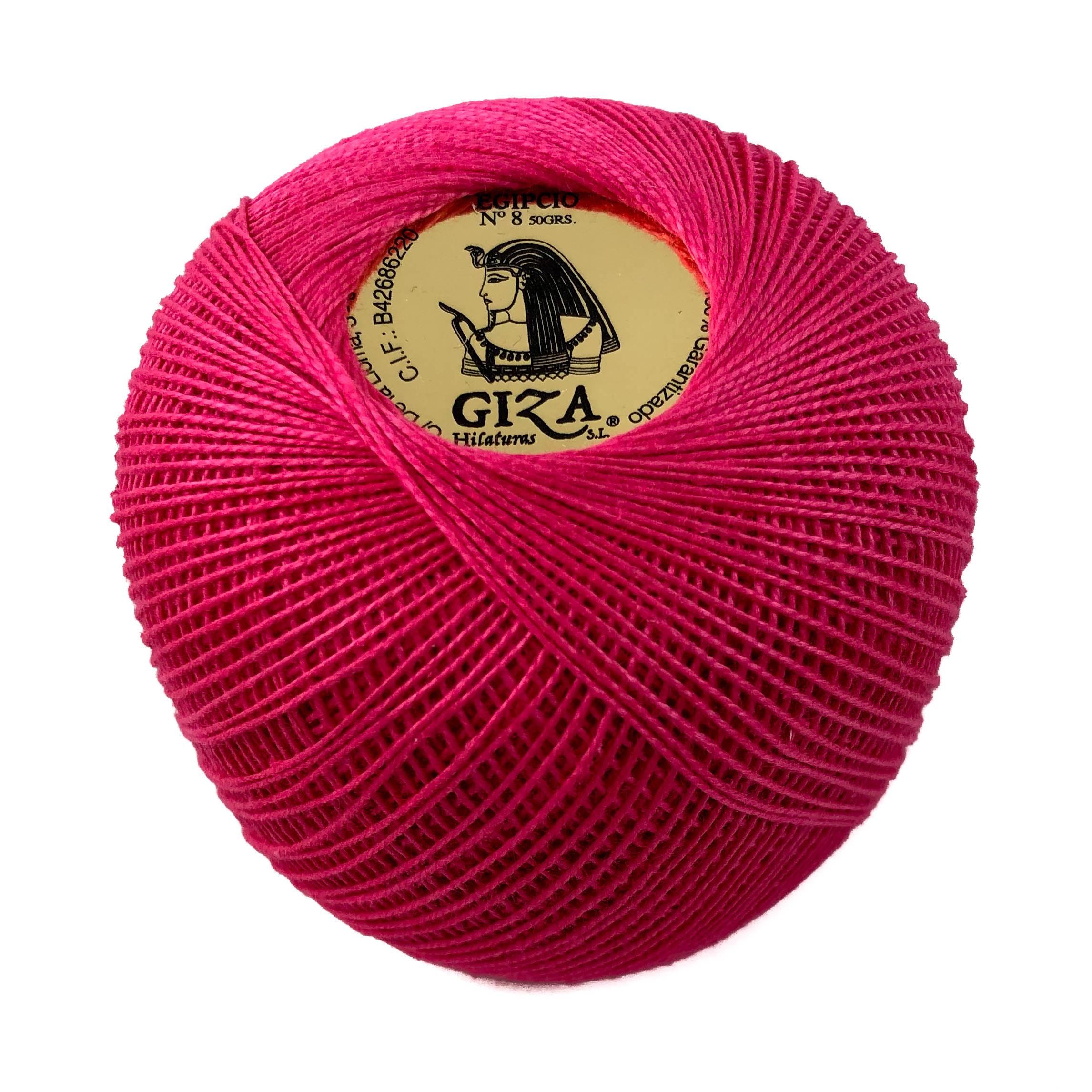 Ovillo de 50g Nº5, Nº8, Nº12 Algodón 100% Giza, Blanco, Crudo y Colores Sólidos - Suave y Resistente - Fabricado en España