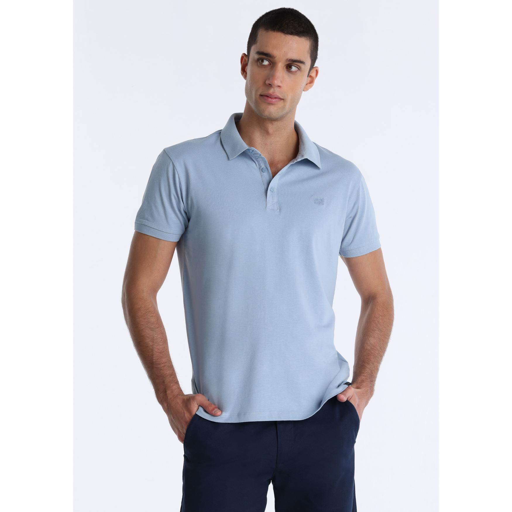 Polo Sport Slim Azul Técnico