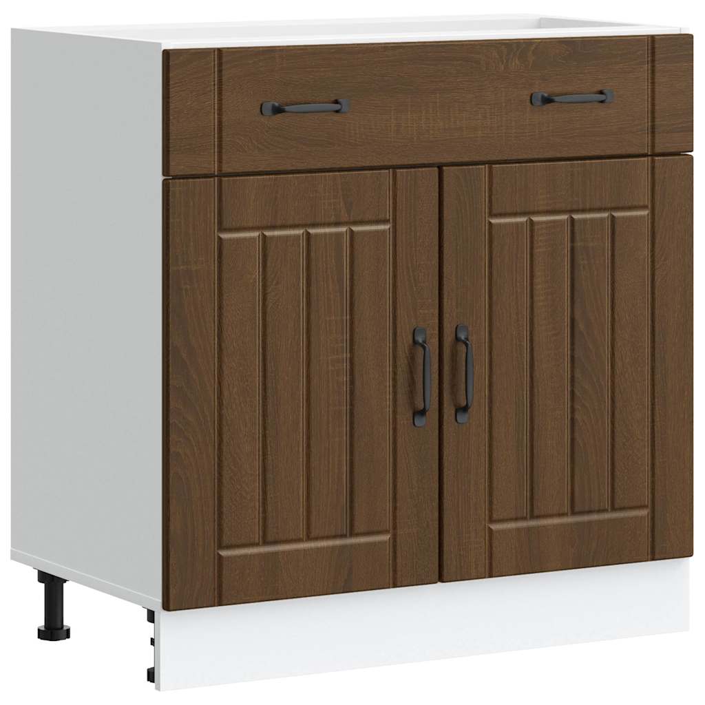vidaXL Mueble bajo de cocina Lucca madera de ingeniería  80 x 46 x 81.5 cm Multicolor