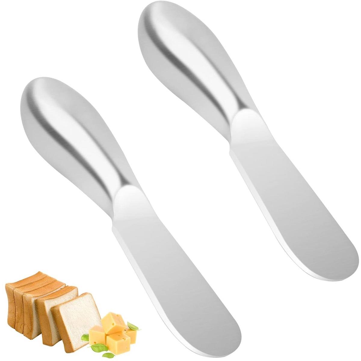 Cuchillo para queso y mantequilla - acero inoxidable - juego de 2