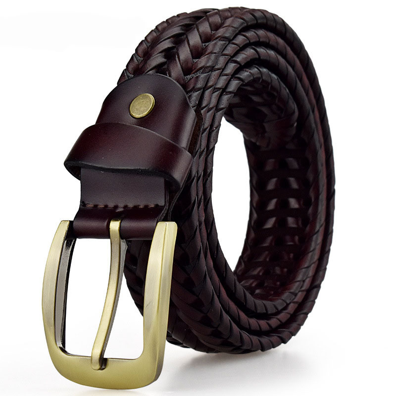 Cinturón trenzado para hombre, cinturón trenzado informal para hombre