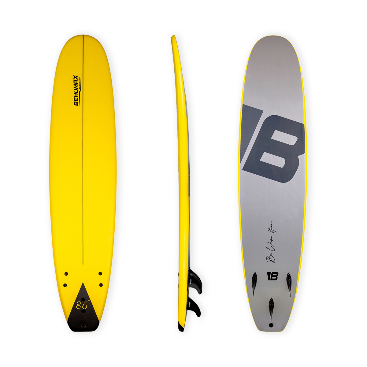 BEHUMAX - Tabla surf Be Wave Neon 8'6'' principiantes volumen 90 litros flotabilidad máxima olas pequeñas