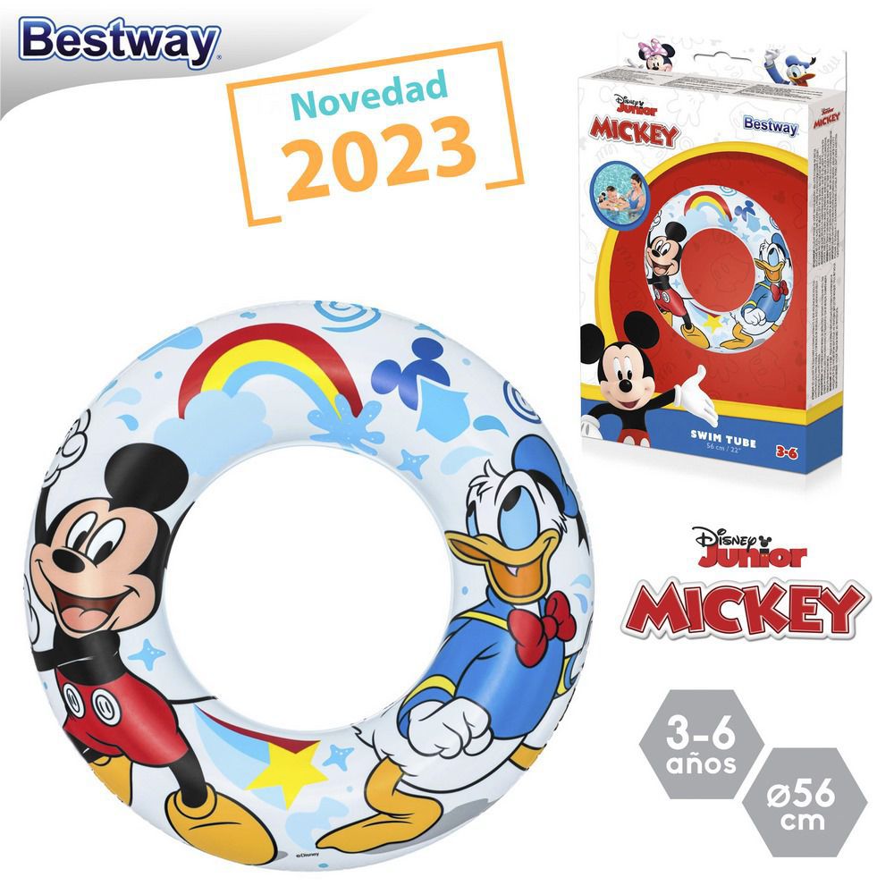 Bestway Flotadores Inflables de Piscina para Niños y Adultos Tubo de Anillo de Natación Fiesta de Playa Verano Piscina Playa - Color Aleatorio