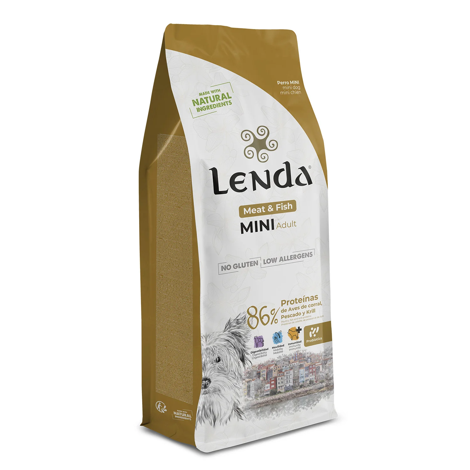 Lenda Mini Meat & Fish - Pienso para perros adultos mini - 2 kg y 6 kg