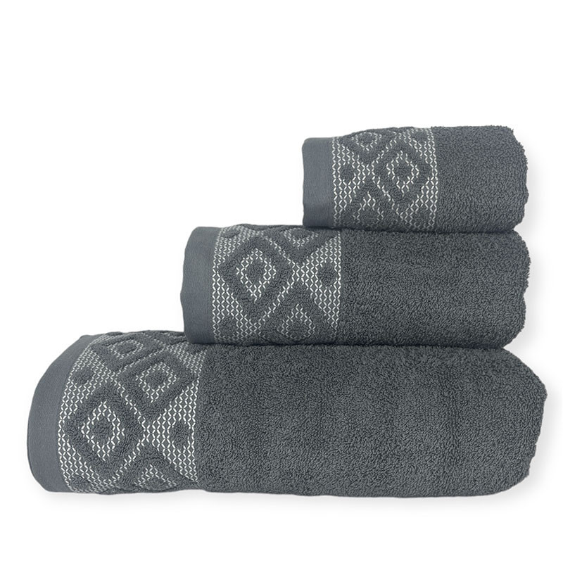 RUFINO DÍAZ Juego Toallas 3 Piezas 520 gr/m2 Chique 100% Algodón Peinado - Tejido absorvente, suave y resistente - Para baño, spa, piscina