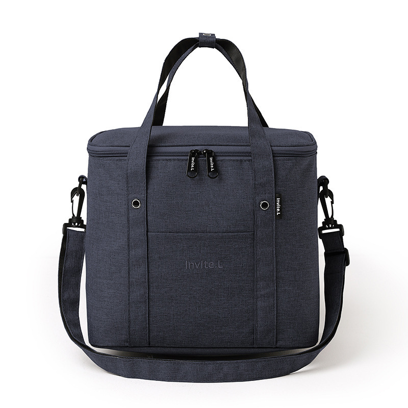 Esta bolsa de almuerzo aislada es un enfriador reutilizable de gran capacidad con correa para el hombro, perfecto para adolescentes y profesionales que trabajan para acampar y hacer picnics.