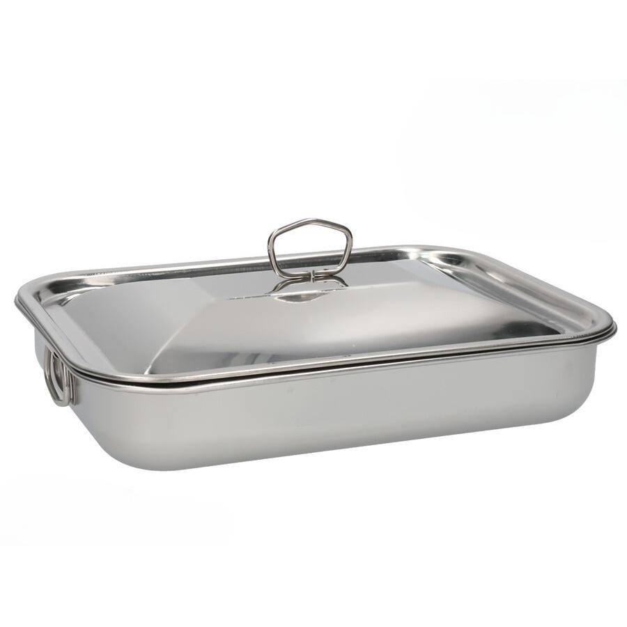 Gerimport Rustidera con tapa 30 x 22 cm ideal para cocinar