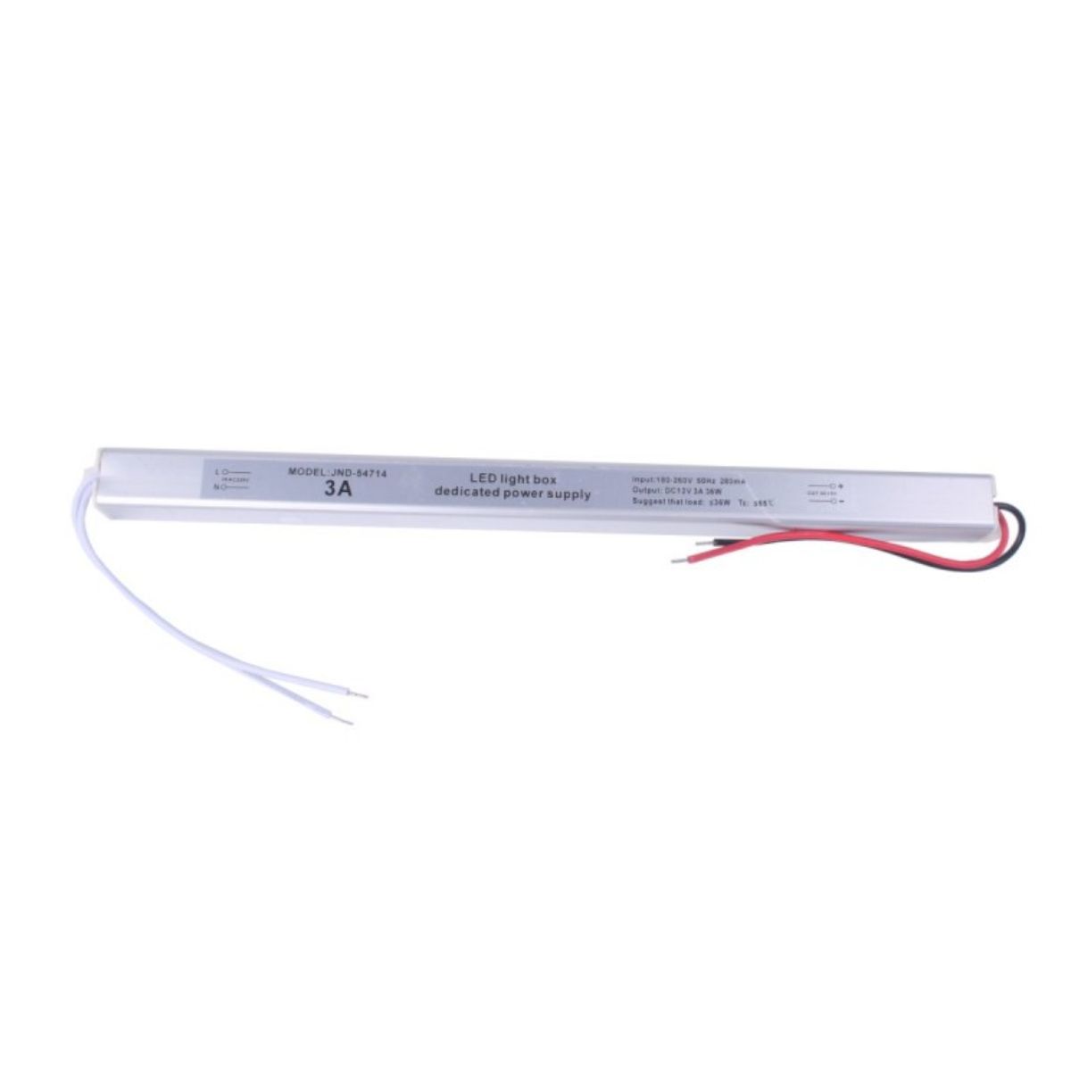 Jandei - Transformador de Alta Calidad para Bajo Voltaje 5V, 12V o 24V - Fuente de Alimentación con Carcasa de Aluminio / Diseño Slim. Modelos de Interior y Exterior para Tiras Led, Neones