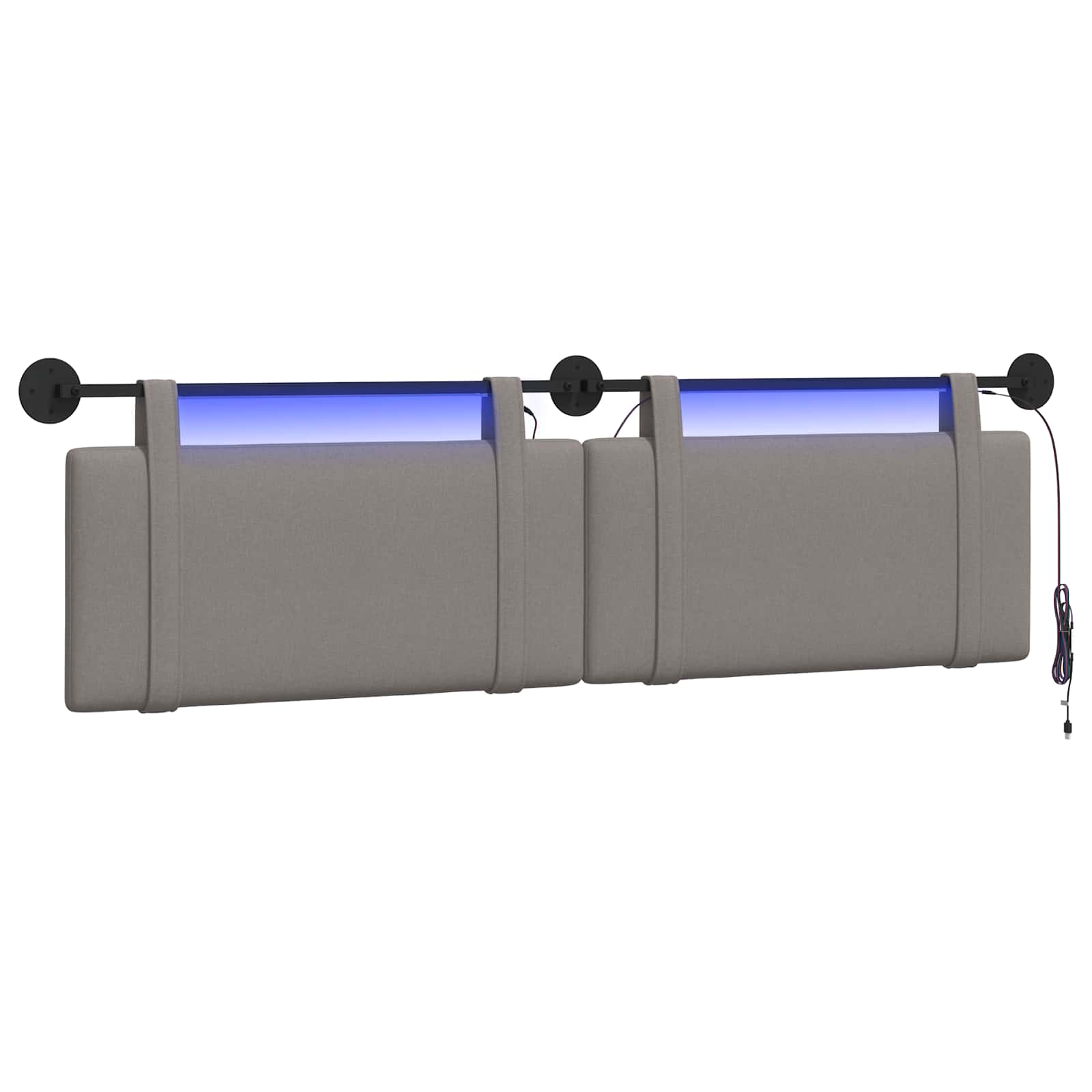 vidaXL Cabecero colgante Tela 170 x 55 x 5 cm Multicolor