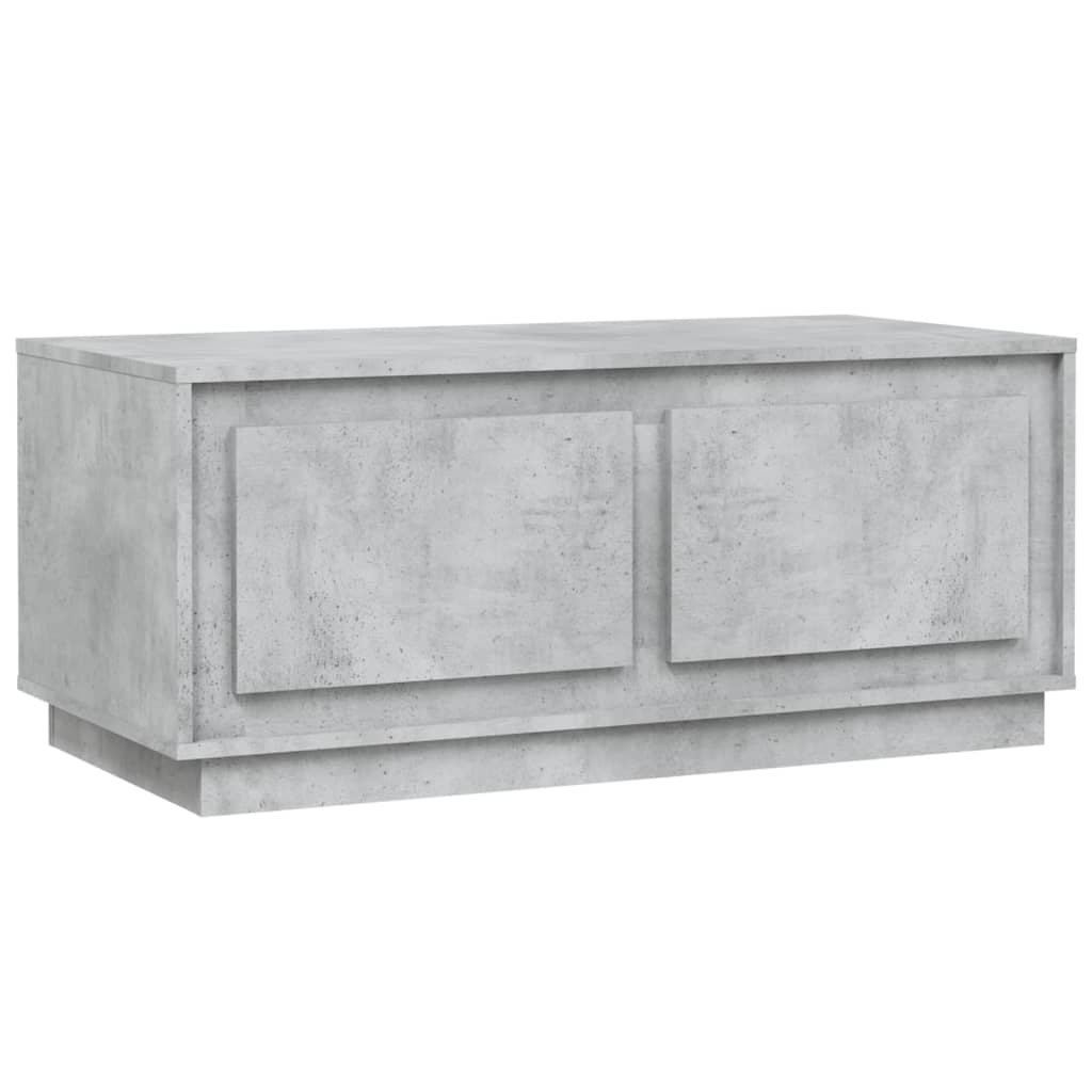 vidaXL Mesa de centro madera contrachapada gris hormigón 102x50x44 cm