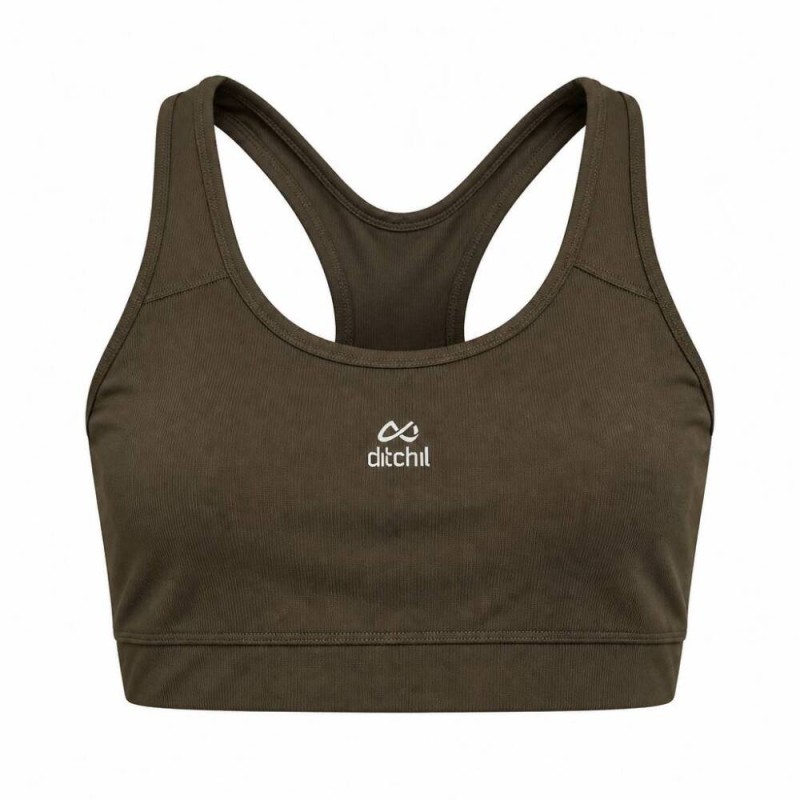 Top Verde Ditchil Sport Bra Fire Para Mujer